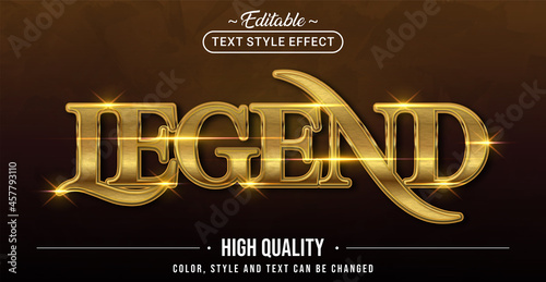 Editable text style effect - Legend text style theme. photo