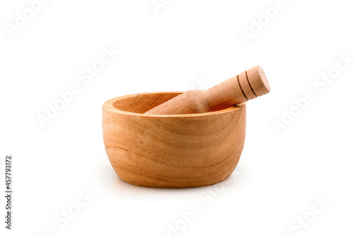 Wooden juice cup on a white background, used for editing, advertising, flyers