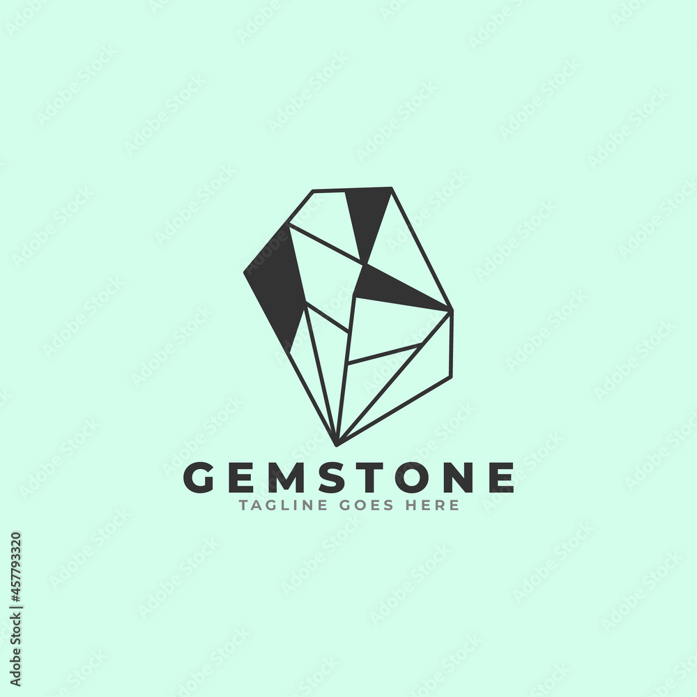 Fototapeta premium Gemstone logo vector icon illustration. EPS10.