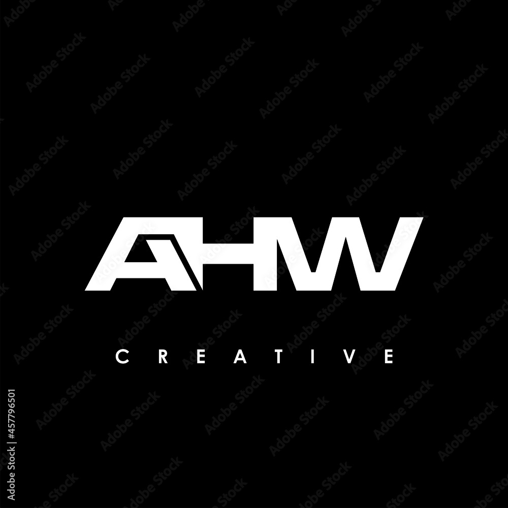 AHW Letter Initial Logo Design Template Vector Illustration