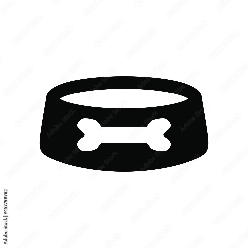 Dog food bowl icon vector graphic Dog food bowl icon vector graphic