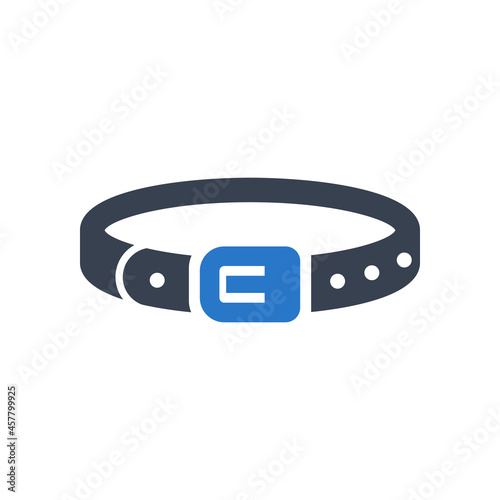 Pet collar icon vector graphic