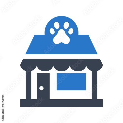 Pet shop icon vector graphic