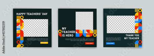 Social media post template for World Teachers Day.