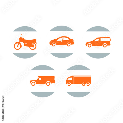 Transport vehicle vector clipart and symbol © RAJAT ARYA