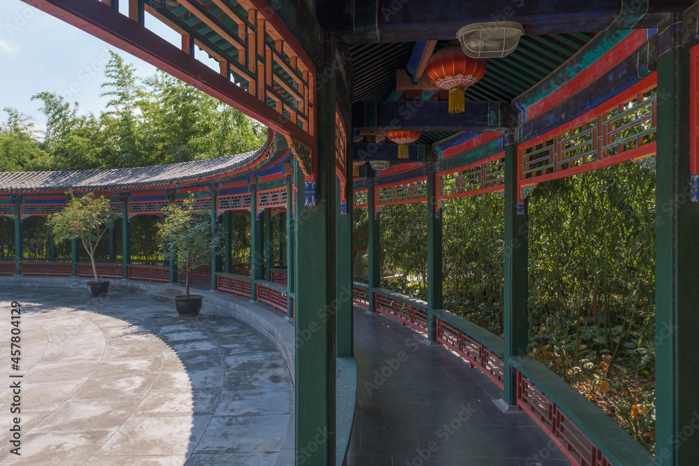 Hubei Wuhan Garden Expo Park summer scenery, China Hubei Wuhan Garden Expo Park summer scenery, China
