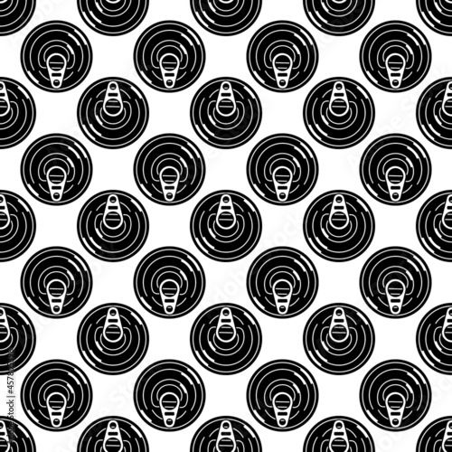 Top view tin can pattern seamless background texture repeat wallpaper geometric vector
