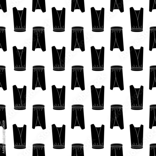 Leg apron pattern seamless background texture repeat wallpaper geometric vector