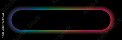 vector glowing light frame button