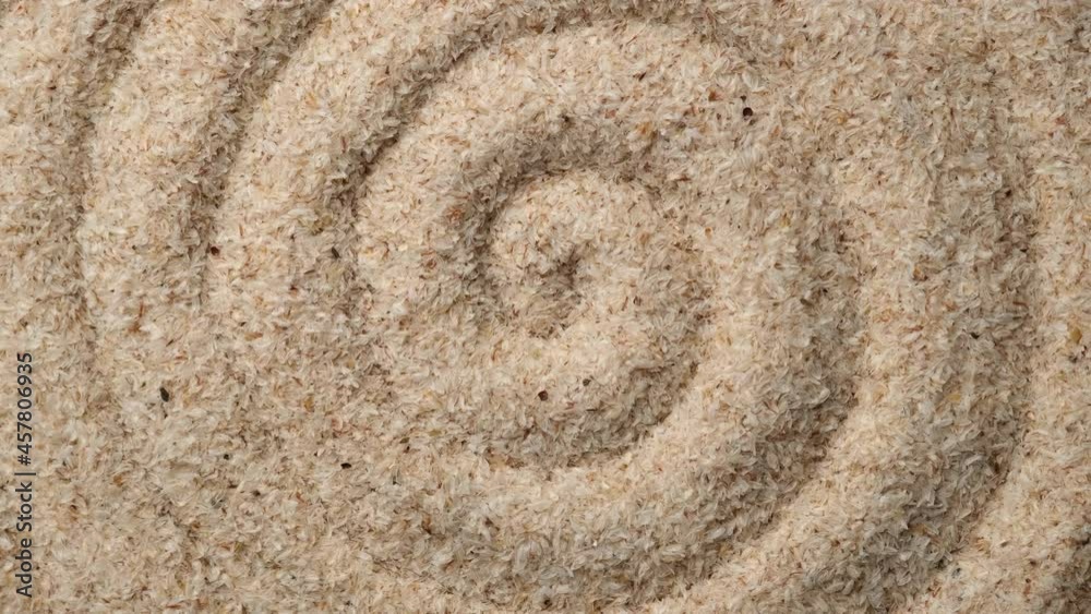 Herbal powder top view, rotate. Soluble Fiber. Source of fiber .4K UHD video 
