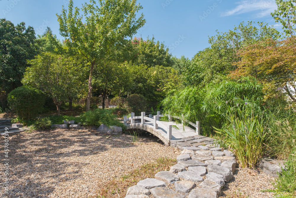 Hubei Wuhan Garden Expo Park summer scenery, China Hubei Wuhan Garden Expo Park summer scenery, China