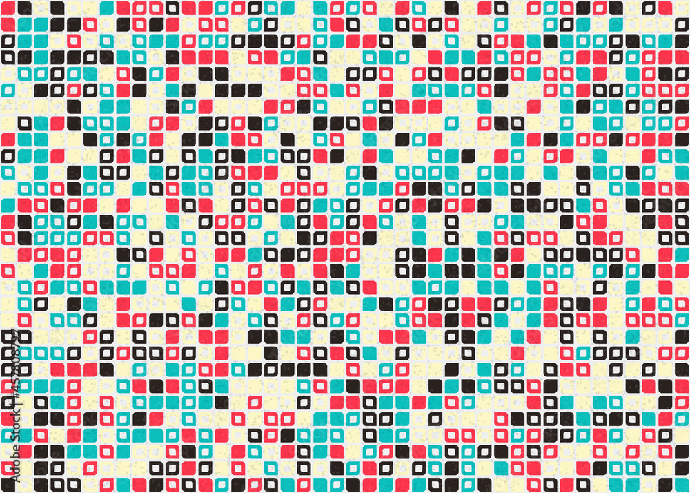 Fototapeta premium Abstract Geometric Pattern generative computational art illustration