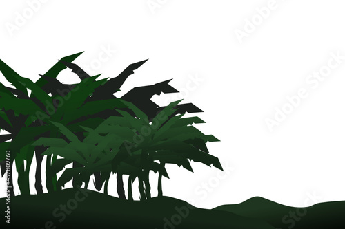Forest background, nature, landscape. Evergreen coniferous trees. spruce, christmas tree. Silhouette vector

