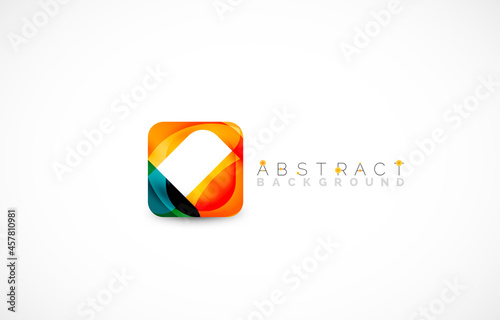 Free Download Minimal background. Abstract square shape with round corners created with wavy forms. Vector Illustration For Wallpaper, Banner, Background, Landing Page - GFXLoad