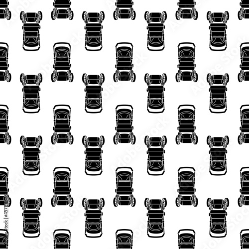 Baby girl pram pattern seamless background texture repeat wallpaper geometric vector