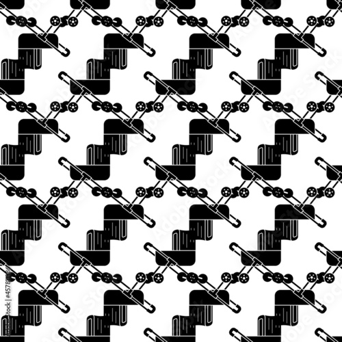 Plastic pram pattern seamless background texture repeat wallpaper geometric vector