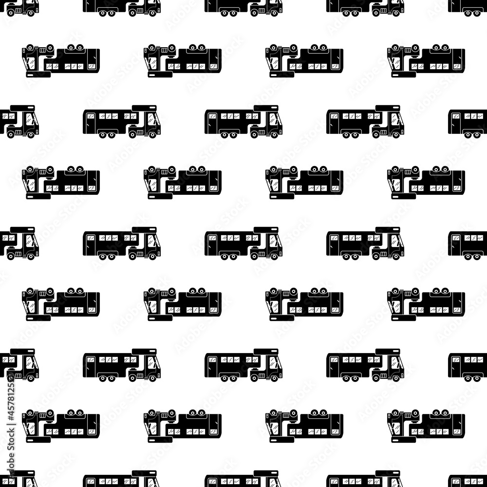 Truck motorhome pattern seamless background texture repeat wallpaper geometric vector