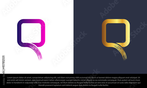 Logo design template, letter Q illustration design
