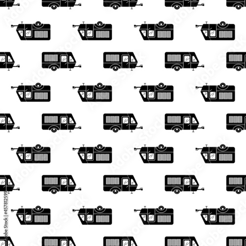 Transport motorhome pattern seamless background texture repeat wallpaper geometric vector