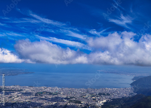 View of Beppu Bay from Japan Tsurumi-dake photo