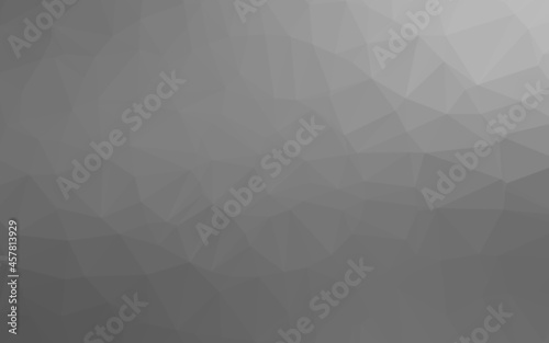 Light Silver, Gray vector shining triangular pattern.