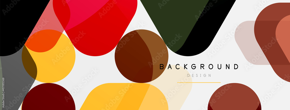 Color bubbles and rounded geometric shapes on white. Vector geometric minimal abstract background for wallpaper, banner, background, landing page Color bubbles and rounded geometric shapes on white. Vector geometric minimal abstract background for wallpaper, banner, background, landing page