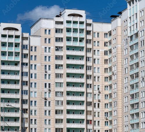 Multi-storey panel residential building in Moscow, Russia