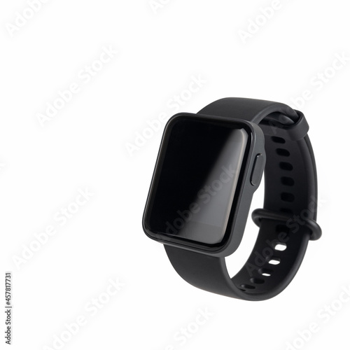black smart sport watch isolated