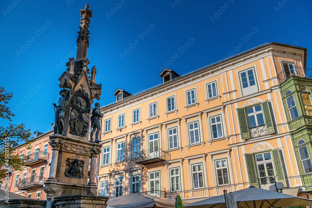 Fototapeta premium Characteristic Architecture and Street View in Bad Ischl, Ausseerland, Austria 10.09.2021