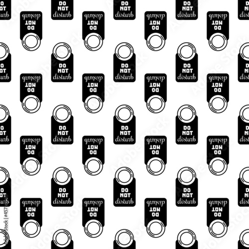 Dont disturb door card pattern seamless background texture repeat wallpaper geometric vector