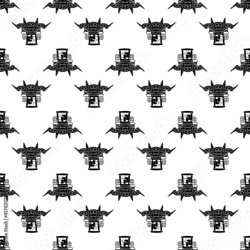Modern harvester pattern seamless background texture repeat wallpaper geometric vector
