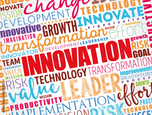 INNOVATION word cloud collage, business concept background