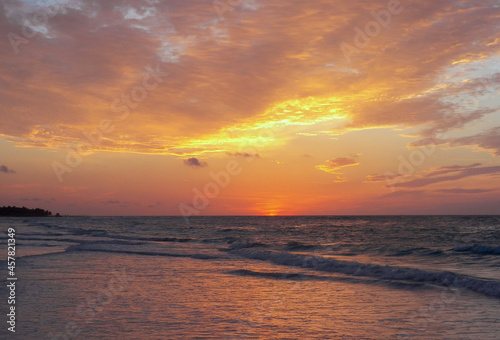 sunset in the beach