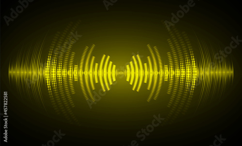 Sound waves oscillating dark light
