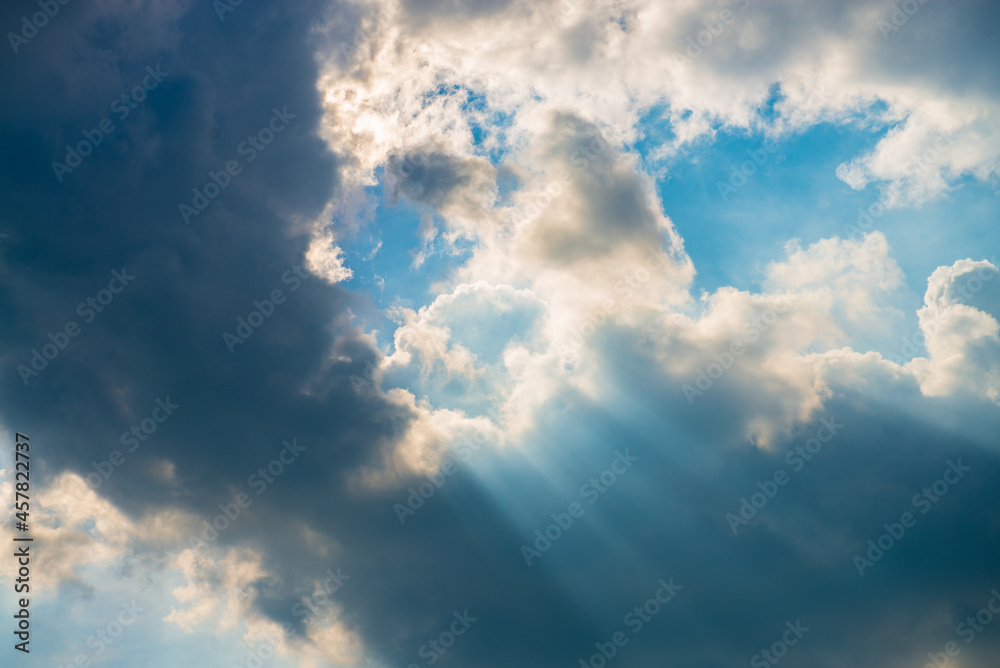 Cloudy sky with sunlight