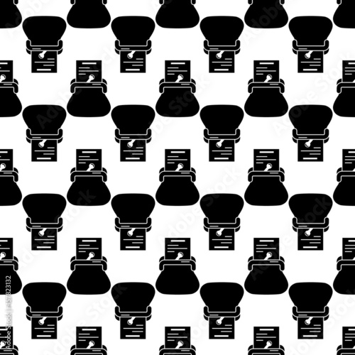 Woman money wallet pattern seamless background texture repeat wallpaper geometric vector
