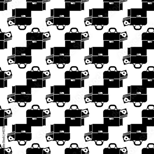 Leather money bag pattern seamless background texture repeat wallpaper geometric vector
