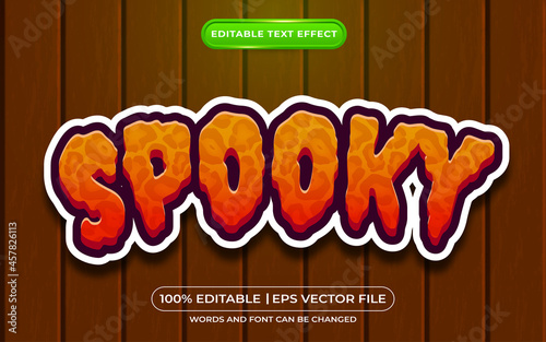 Editable text effect spooky template style