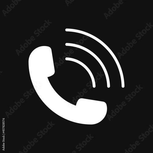 Phone call icon on grey background