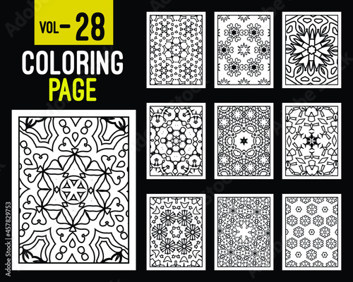 Flower Mandalas Adult Coloring Book. Oriental pattern, vector illustration. Islam, Arabic, Indian, turkish, pakistan, chinese, mystic, ottoman motifs. Coloring book page mandala, kdp Interior
