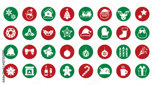 クリスマスアイコンセット Christmas Vector Icons