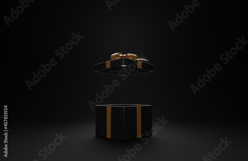 3D Rendering. gift box ideas for festivals.Black Friday