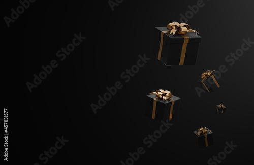 3D Rendering. gift box ideas for festivals.Black Friday