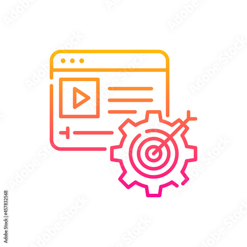 CRM vector gradient icon style illustration. EPS 10 file