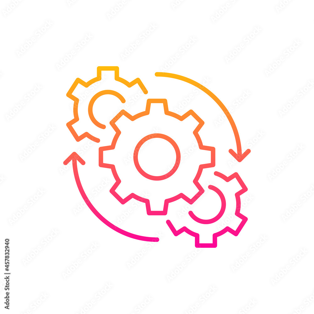 Operational Alignment vector gradient icon style illustration. EPS 10 file
