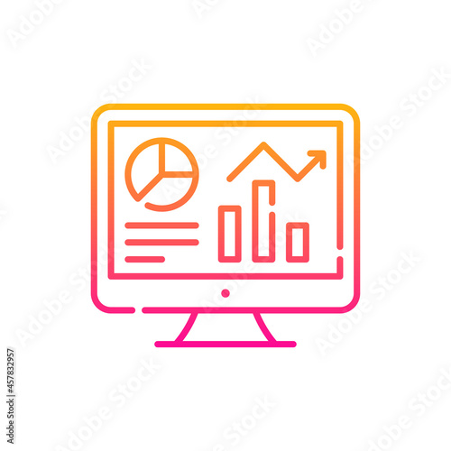 Business Dashboard vector gradient icon style illustration. EPS 10 file