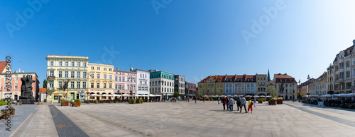 panorama view of the historic Stary Rynek city square in the old town of Bygdoszcz photo
