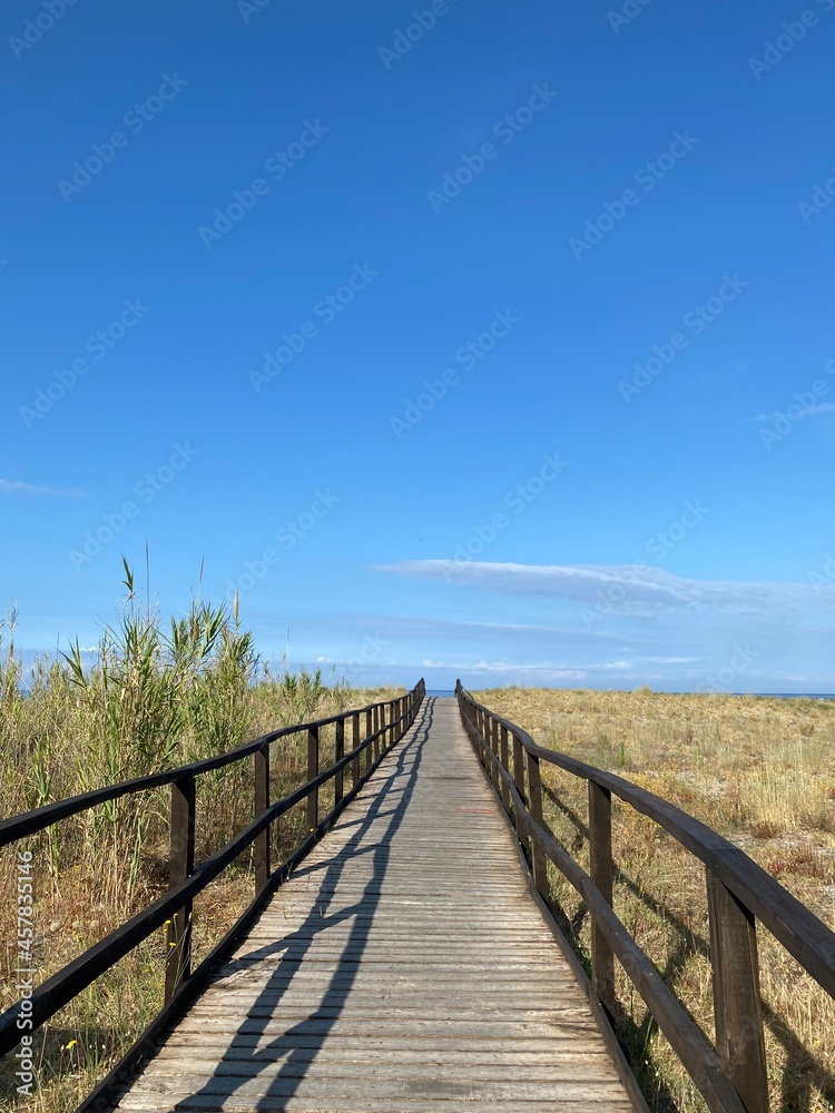 Strand, Meer, Holzweg, Natur