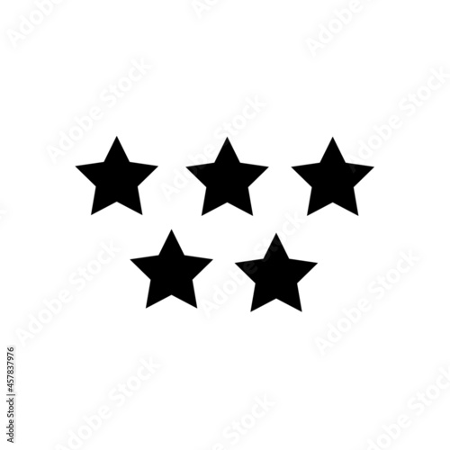 Fototapeta Naklejka Na Ścianę i Meble -  5 stars rating icon isolated on white background