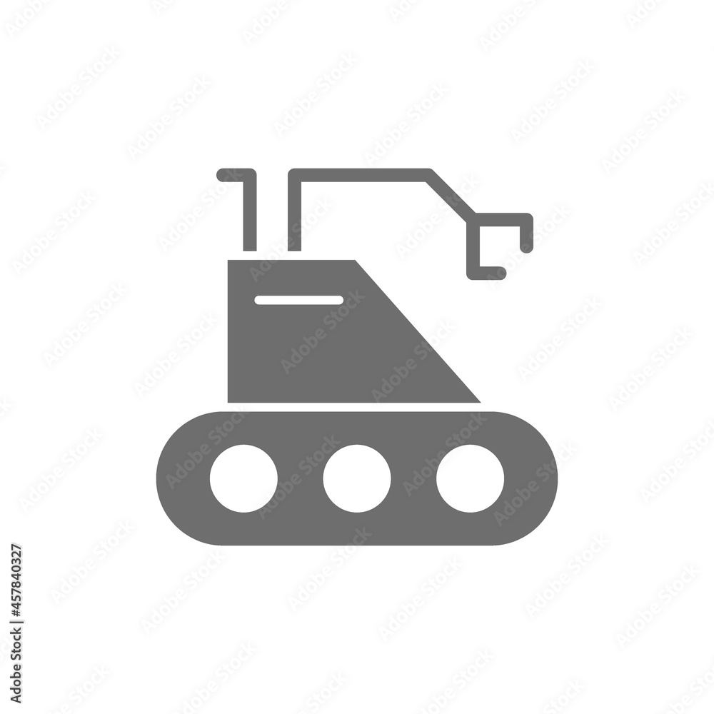 Moon rover, robot, cosmos exploration grey icon. Moon rover, robot, cosmos exploration grey icon.